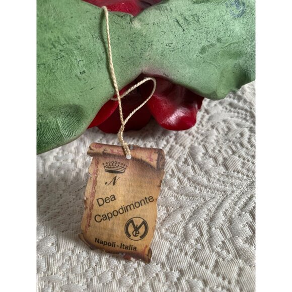 Dea Capodimote Red Rose with Leaves porcelain figure Made in Italy - Picture 7 of 9